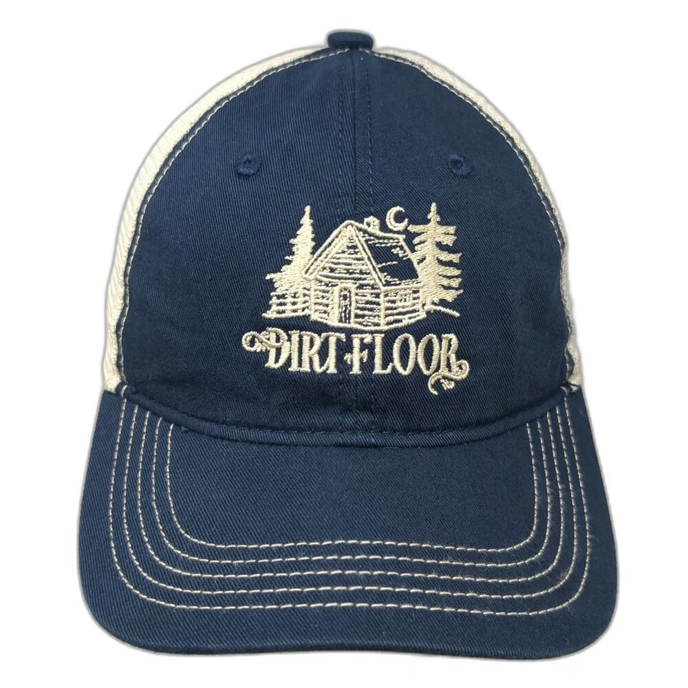District Trucker Hat Blue One Size Snapback Mesh Cabin Dirt Floor Embroidered
